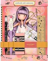 Santoro Little Dancer Kinder Schreibwarenset mit Radiergummi, Notizbuch, Mechanischer Bleistift und Lineal Little Dancer