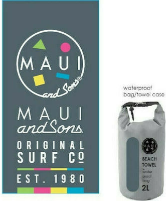 Maui & Sons Handtuch Körper Mikrofaser Gray 180x90cm.