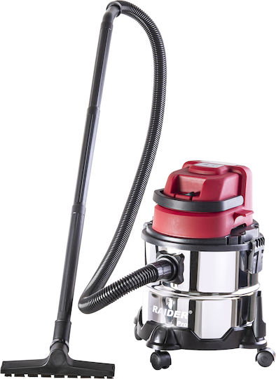 Raider RDP-SDCW20 Wiederaufladbarer Staubsauger Flüssigkeiten / Feststoffe Ohne Ladegerät und Batterie mit Edelstahl Behälter 15Es