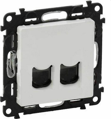 Legrand Valena Life Front Double Network Socket RJ45 Cat6 White 753143