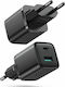 Joyroom Charger Without Cable with USB-A Port and USB-C Port 20W Power Delivery Blacks (L-QP207)
