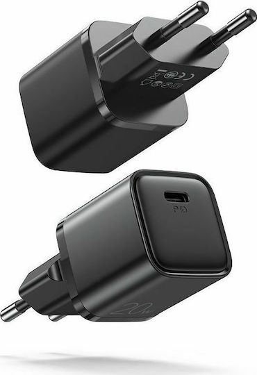 Joyroom Φορτιστής Χωρίς Καλώδιο με Θύρα USB-C Power Delivery Μαύρος (L-P202)