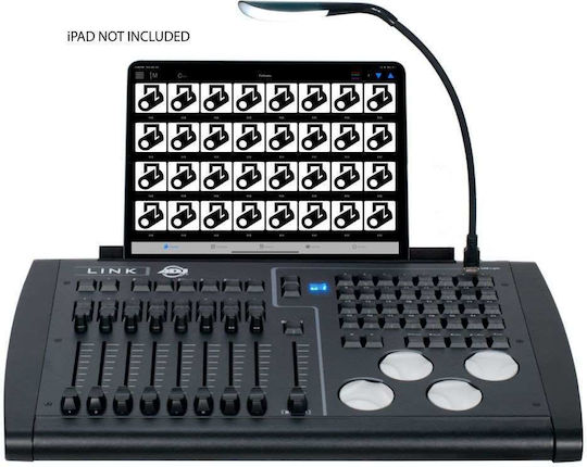 ADJ Link DMX Controller Κονσόλα Φωτισμού με 2048 Κανάλια Ελέγχου Συμβατό Λειτουργικό iOS και Σύνδεση USB (για PC)