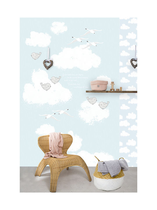 Loukianos Wallpapers Kids Wallpaper Sweet Clouds 61 Blue L200xH300εκ.