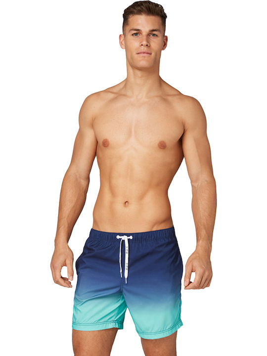 Tom Tailor Bărbați Înot Bermude Albastră cu Modele