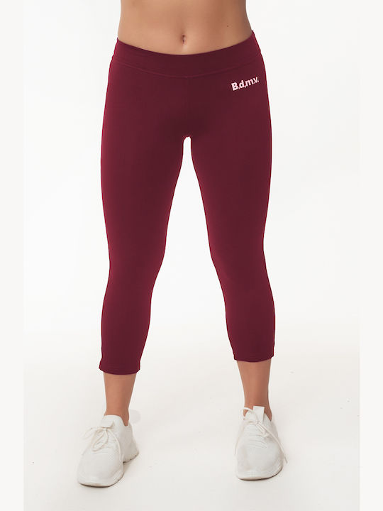 Bodymove Schulung Frauen Capri Leggings Burgund...
