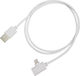 Well Unghi (90°) USB-A la Cablu Lightning Alb 1m (USB/LIGHTX2-1.0WE-WL)