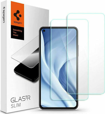 Spigen Glas.tr Slim Vollflächig gehärtetes Glas 2Stück (Mi 11 Lite / 11 Lite 5G / 11 Lite 5G NE) AGL03048
