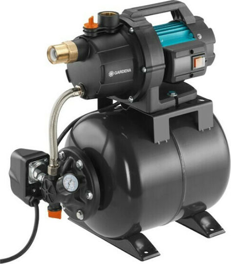 Gardena 3700/4 Single Stage Single Phase Water Pressure Pump with 19 Litre Container 800W