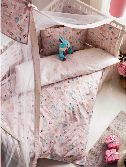 Vesta Home Mouse Set Baby Bettlaken Für Krippe Baumwolle Rosa 120x165cm 3Stück