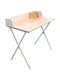 Desk Wooden White with Metal Legs 90x50x84cm