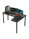 Corner Gaming Office Wooden Black 155.4x110x76.2cm