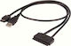Akasa eSATA - Cable 0.40cm Μαύρο (AK-CBSA03-80BK)