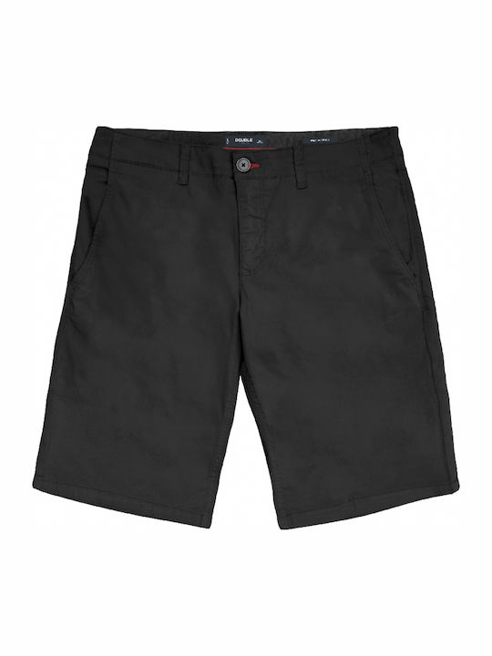 Double MSHO-127 Men's Chino Monochrome Shorts Black