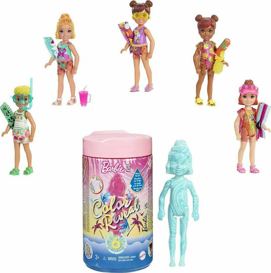Barbie Chelsea Summer Series Κούκλα Color Reveal για 3+ Ετών (Διάφορα Σχέδια) 1τμχ