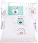 Kikka Boo Baby Crib Bedding Set New Friends 3pcs White