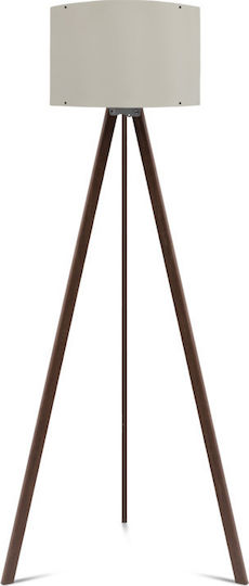 Homeplus Floor Lamp H140xW40cm. with Socket for Bulb E27 Gray