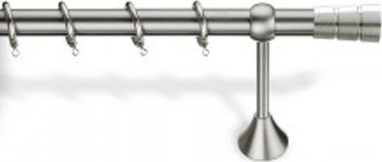 Viobrass Metallic Curtain Pole Double with Rail Φ25mm 160cm Nickel Matte