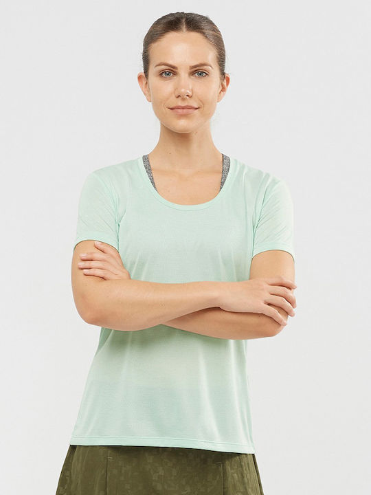 Salomon Agile Γυναικείο T-shirt Πεζοπορίας Τιρκ...