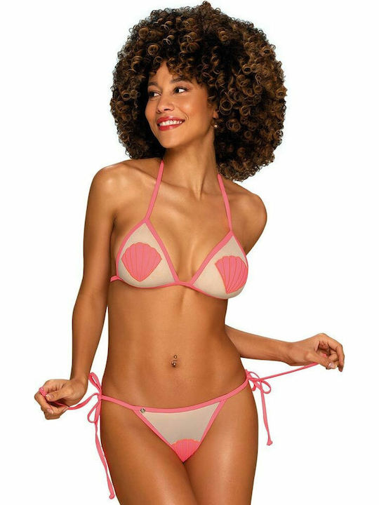 Obsessive Playa Del Amor Bikini Set Triangle & String Pink