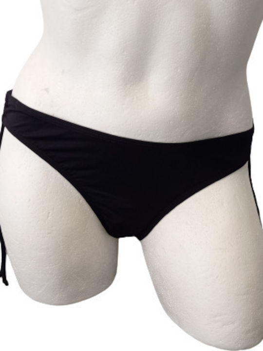 Minerva Bikini Alunecare cu Șnururi Negru