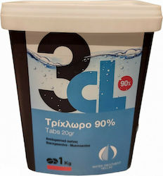 Water Treatment Hellas Ταμπλέτες Χλωρίου Πισίνας Τρίχλωρο 3CL-90% (50x20gr) 1kg