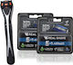 Realshave Razor cu Capete de schimb 6 lame și bandă lubrifiantă pentru piele sensibilă 8buc