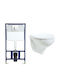 Creavit Prisma Apollo Soft Wandhängende Toilette mit Spülung mit Deckel Sanftes Schließen Weiße