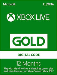 Microsoft Xbox Live Gold Membership Προπληρωμένη Κάρτα με Πίστωση Χρόνου για 365 ημέρες Key