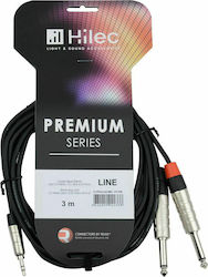 Hilec CALIN965 2x 6.3mm male - 3.5mm male 3m