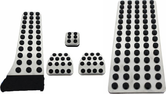 Auto Gs Car Footrest Board Aluminum Pedals with Clutch and Footrest for Mercedes-benz C-Class W204 / E-class W211 / GLK Manual for Mercedes Benz GLK Silver 5pcs