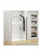 Karag Nero 6 Porta Διαχωριστικό Ντουζιέρας με Ανοιγόμενη Πόρτα 140x200cm Clear Glass Nero