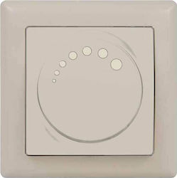 Mutlusan Dimmerschalter Einfach Rotierend 600W in Beige Farbe