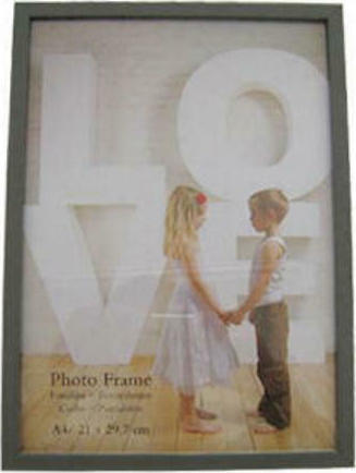 AGC Wall-Mounted Plastic Photo Frame with Gray Frame Gray