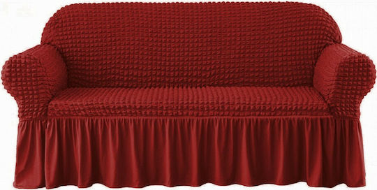 Elastic Cover for Three Seater Sofa Burgundy 1pcs 3SEAT-BORDO