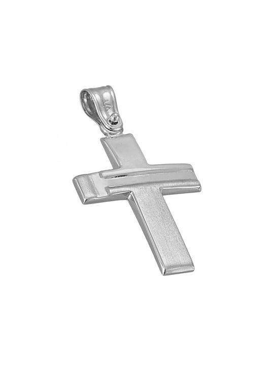 Cross in white gold ST29065F 9 Carat