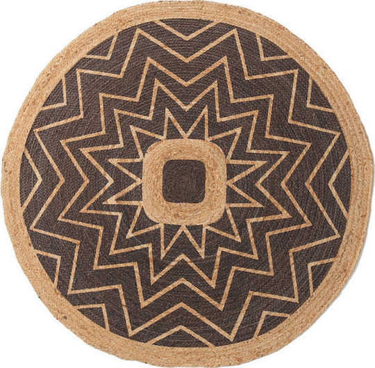 Royal Carpet Tonga 291/850 Καλοκαιρινό από Γιούτα Φ120cm Beige Anthracite