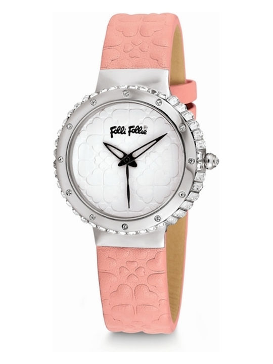 Folli Follie Women's Watch with Pink Leather Strap