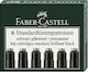 Faber-Castell Replacement Ink for Pen in Black color 6τμχ 6pcs