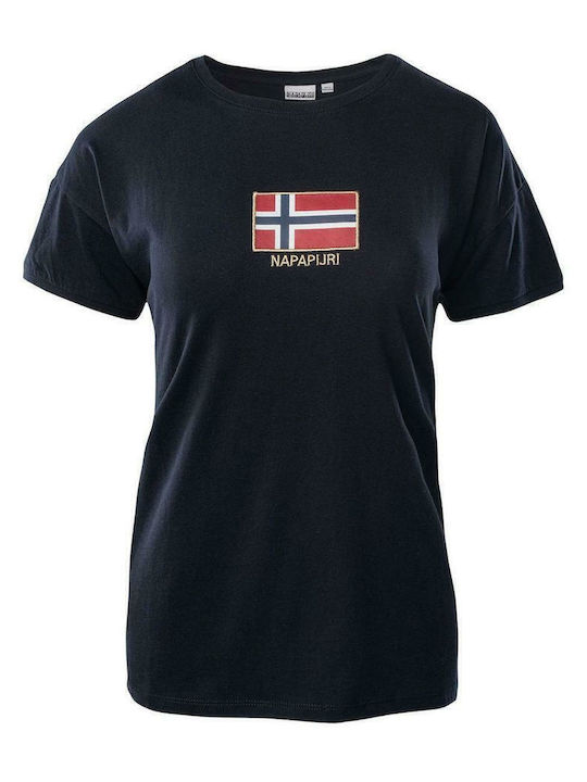 Shea Γυναικείο Αθλητικό T-shirt Navy Μπλε