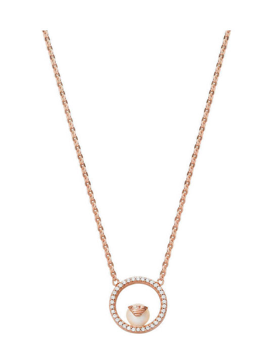Emporio Armani Sentimental Halskette aus Vergoldet Silber mit Perlen
