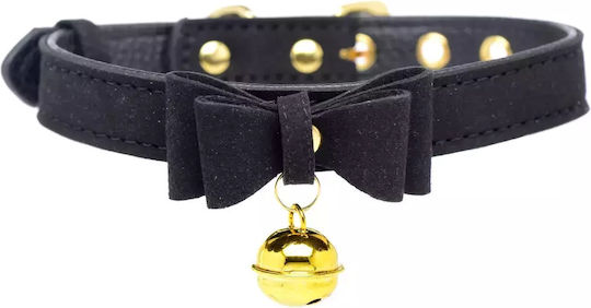 XR Master Series Golden Kitty Collar with Cat Bell Halsband in Schwarz Farbe