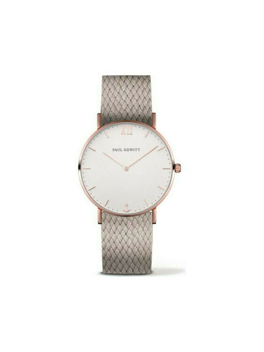 Paul Hewitt Sailor Line Watch with Gray Fabric Strap