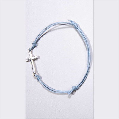 Mouchtaris Collection Christening Charm Bracelet Light Blue 50pcs