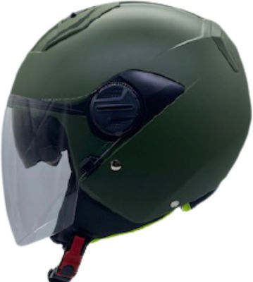 Zeus ZS-213 Matt Green Motorradhelm Jet DOT / ECE 22.05 1050gr 28605467