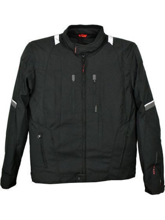 AGVpro Halifax Oversize Ανδρικό Μπουφάν Μηχανής Cordura 4 Εποχών Αδιάβροχο Μαύρο