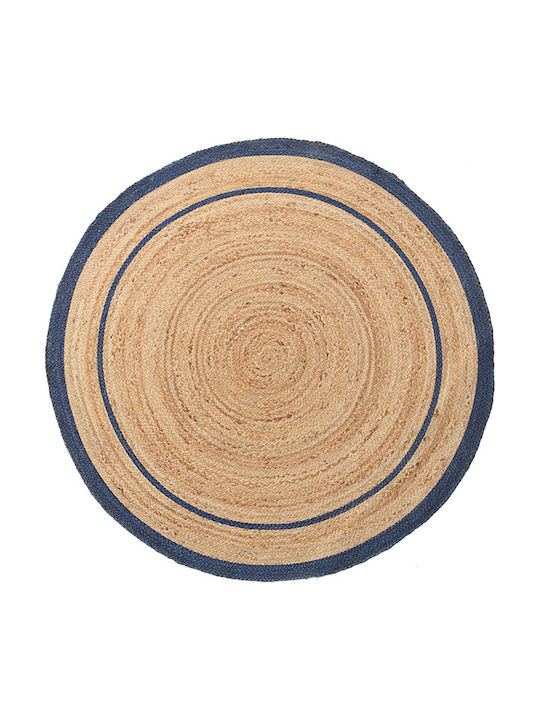 Royal Carpet Sombrero 483-590 Rug Rotund Timp de vară made of Jute Albastru