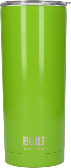 Built Thermal Ποτήρι Θερμός Ανοξείδωτο BPA Free 590ml Πράσινο με Επιστόμιο