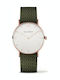 Paul Hewitt Ανδρικό Ρολόι 39mm Μπαταρίας με Πράσινο Υφασμάτινο Λουράκι