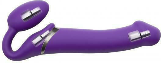 Strap On Me Strapless Vibrating Strap On Dildo Size M Strapless Strap On με Dildo 3cm με Δόνηση σε Μωβ Χρώμα